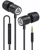 LUDOS Ultra Kopfhörer In Ear Ohrhörer mit Kabel und Mikrofon, Kristallklarer Klang, Ausgewogene Höhen und Tiefen, Neuer Memory Foam, Langlebiges Kabel, Bässe, Lautstärkeregelung, Earphones für Handy