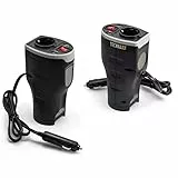 Technaxx Zigarettenanzünder Steckdose für Ihr Auto mit 2 USB Ports – Stromwandler Kfz Adapter Steckdose - 12v auf 230v Spannungswandler – Wechselrichter TE13