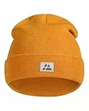 DANISH ENDURANCE Mütze aus recyceltem Material, Weiche Beanie Wintermütze, Warme Fischermütze, Hüte, Mützen & Caps, Unisex, für Herren & Damen, Senfgelb, Einheitsgröße