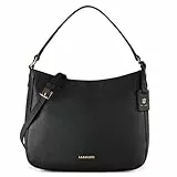 Lazarotti Bologna Damen Schultertasche aus Echt-Leder | Henkeltasche mit abnehm- & längenverstellbaren Trageriemen | Handtasche 27 cm