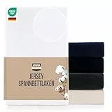 Utopia Bedding Jersey Spannbettlaken, Weiß, 140 x 200 cm – 25 cm, Bettlaken Baumwollmischung, Oeko-Tex Zertifiziertes, Zuschnitte für Dicke Matratzen