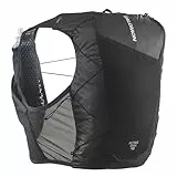 Salomon Active Skin 12 Unisex Running Vest Hiking Trail With Flasks Included, 12L, Easy Hydration, Precision Fit, and Optimized Storage