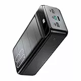 Powerbank 60000mAh, 22,5W PD USB-C Schnellladegerät, Externer Akku mit LED-Anzeige, Power Bank 4 Ausgängen und 3 Eingängen, kompatibel mit iPhone, Tablets, Android und mehr Schwarz