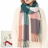Chalier Fashion Winter Schal Damen Kaschmir Damenschal Übergroßer Karierter Schal Decke Damen Geschenke für Mama Freundin Nikolaus Weihnachtsgeschenke für Frauen Geschenkbox Verpackung