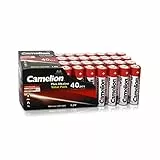 Camelion 11104006 - Batterien Plus Alkaline AA / LR6, 40 Stück, Kapazität 2700 mAh, leistungsstarke Einwegbatterien für elektronische Geräte zur optimalen Energieversorgung