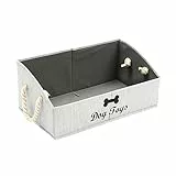 Morezi Aufbewahrungsbox für Haustierspielzeug aus Segeltuch,faltbare Aufbewahrungsbox für Hundespielzeug,zum Organisieren von Spielzeug für Haustiere,Zubehör und Zubehör usw-Hund-Grau