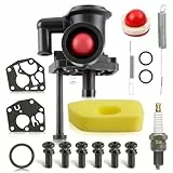Mixyvic Vergaser Kit für Briggs & Stratton 497619 499809 498809 498809A 494406 Rasenmäher und Luftfilter 698369 Reglerfeder 691859 692211 Membrane 795083 495770