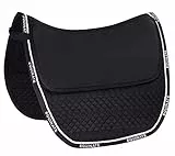 Equinate 3 Zonen Korrektur Schabracke Allround mit 8 Memory Foam Einlagen zur Sattelanpassung WB Schwarz