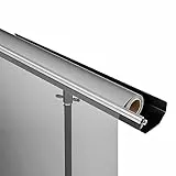 Walimex pro Hintergrund-Halterung für Lampenstative - Flexible Verwendung mit Kartonhintergründen bis 1,35m, Belastbar bis 5kg, Aluminiumkonstruktion, Abrollmechanismus, Studio/Home Streaming geeignet