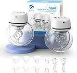 Bellababy Milchpumpe Elektrisch Tragbar, Milchpumpe Elektrische Geräuscharm und Schmerzlos,4 Modi und 6 Stufen Saugen,Tragbare Elektrische Milchpumpe, 24mm, Weiß