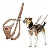 HALTI No Pull Anti-Zug Geschirr - Verhindert, DASS Ihr Hund an der Leine zieht, Gepolsterter Brust- und Beingurt, Reflektierendes Gurtmaterial, Einfache Anpassung und Benutzung (Größe S, Wüstensand)