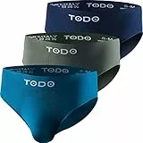 TODO Elastisch Sport Herren Slip (3er Pack) Atmungsaktiv Sportunterwäsche, Unterhosen Männer Slip ohne Scheuern (Slip Mix, L/XL)