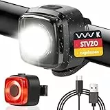 SPGOOD Fahrradlicht Set, StVZO Zugelassen Fahrradbeleuchtung, Bike Light USB Aufladbar Type-C, Fahrradlicht Vorne Und Rücklicht, IPX5 Wasserdicht Fahrradlichter