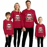 Fulidngzg Weihnachtspullover Familie Set - Damen Herren Kinder Weihnachtspulli Ugly Pullover Christmas Rundhals Sweater Pärchen Weihnachtsoutfit Lustig Unisex Weihnachts