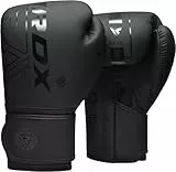 RDX Boxhandschuhe, Muay Thai Kickboxen Sparring, Maya Hide Leder Kara Boxing Gloves Männer Damen, Boxsack Punchinghandschuhe, Kickboxhandschuhe MMA Kampfsport Training Adult 8 10 12 14 16 18oz