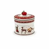 Villeroy & Boch - Winter Bakery Delight Kleine Vorratsdose, Keramik Keksdose Weihnachten, Weihnachtsdose, Gebäckdose, Plätzchendose, Keramikdose Mit Deckel, Süßigkeiten Aufbewahrung, Premium Porzellan