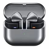 Samsung Galaxy Buds3 Pro Kabellose Bluetooth-Kopfhörer, Active Noise Cancelling (ANC), Adaptive Geräuschunterdrückung, 360 Audio, In-Ear-Kopfhörer mit Hi-Fi-Sound, Silver, Inkl. Anymode Clear Cover