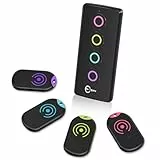 Esky Ultra Slim Schlüsselfinder, Key Finder mit 80dB Piepton – 2-Fach Empfänger zum Finden von Schlüsseln, Fernbedienung, Geldbörse, Haustieren & Handy Inklusive Batterien