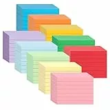 OWLKELA Karteikarten A8, 10 Farben, 1000pcs, Lernkarten, Vokabelkarten für Lernen, Notizen & Büroorganisation, Einfache Beschriftung, Kompakt & Tragbar, Bunte Karteikarten für Schule, Büro und Zuhause