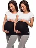 Be Mammy Damen Bauchband 04 2er Pack (2 x Schwarz, M)