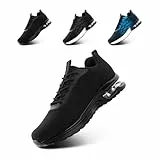 Hitmars Laufschuhe Herren Sneaker Sportschuhe Turnschuhe Herren Leichte Atmungsaktiv Straßenlaufschuhe Joggingschuhe Schwarz EU47