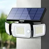 INTELAMP Solarlampen für Außen mit Bewegungsmelder LED Solarstrahler