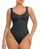 FeelinGirl Shapewear Bodysuits für Damen formender Body Shaper mit starker Bauchweg Effekt Shaping Funktion und Bauchkontrolle nahtlose und String Body bodysuit