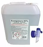 Schleicher's 10 kg Essigsäure 80% LEBENSMITTELQUALITÄT E 2 60, mit AUSLASSHAHN