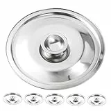 TOPBATHY 6 Kleine Metalldeckel Mit Griffen: 12 Cm Hitzebeständige Edelstahldeckel Für Pfannen, Töpfe Und Bratpfannen – Glatter Deckel Für Einfache Reinigung