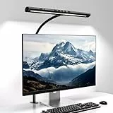 EYOCEAN LED Augenschutz Schreibtischlampe, Schwenkarm Verstellbarer Schwanenhals klemmlampe, Berührungssteuerung Büro Tischlampe, Einstellbare Dimmen & Farbtemperaturen, 12W Klemmleuchte