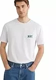 Mavi Herren Logo Tee T-Shirt, White, XL