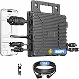 LIONSHEE Mikrowechselrichter 800W, Wechselrichter Balkonkraftwerk mit WiFi & BT, Plug & Play, 5M AC-Kabel, PV-Wechselrichter, MPPT Integrierter