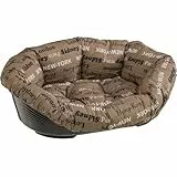 Ferplast Hundebett Hundesofa Katzenbett Hundematte Sofa' 4 Kunststoffkorb mit Waschbarem Gepolstertem Hundekissen, 64 x 48 x h 25 cm.