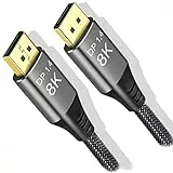 Angusplay 8K DisplayPort auf DisplayPort Kabel 1.4 5m / 15ft, unterstützt 8K@60Hz 4K@144Hz High Speed 32,4 DP zu DP Kabel 1.4 HDR Video für Gaming und PC Monitor