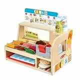 Melissa & Doug Sandwich Shop - 52-teiliges Rollenspielset aus Holz und Filz zum Herstellen Spiellebensmitteln, für Kinder ab 3 Jahren - FSC zertifizierte