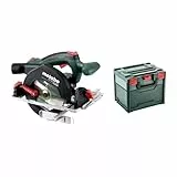 metabo Akku-Handkreissäge KS 18 LTX 57 BL - 18V, 57mm Schnitttiefe, Brushless-Motor - Aluminium-Bodenplatte, exakte Sägeschnitte, ergonomisches Design - Ideal für Baustellen