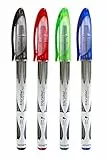 Genie 40018 Tintenroller Farbig Sortiert; Geeignet für Linkshänder; 12er Pack Inhalt: 4 x Schwarz; 4 x blau; 2 x rot und 2 x grün