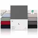 Blumtal® Premium Spannbettlaken 270x200 cm Boxspringbett Jersey - Oeko-TEX zertifiziertes Bettlaken 200x270 Baumwolle - Spannbettlaken 270x200 Familienbett - Laken 270x200 Familienbett in Anthrazit