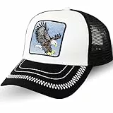 EXPRESS-STICKEREI Trucker-Kappe - The Farm Netzkappe Mesh Cap Snapback verstellbare Kappe Sport Cap Urban Basecap Baseball Kappe mit Verschluss (DE/NL/SE/PL, Alphanumerisch, Einheitsgröße, Eagle Cap)