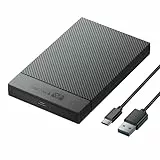 2.5 HDD Enclosure， 2.5' USB 3.0 Hard Drive Enclosure with USB 3.0 Cable Tool Free for 2 5 Inch SATA SSD and High 9.5mm 7mm, UASP & Trim Supported