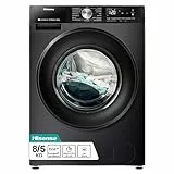 Hinsense WD3S8043BB3 Waschtrockner/ConnectLife /16 Programme /8 KG, 54 Liter /1400 U/min/Dampffunktion/JetWash/Anti-Allergie Program/Auto Program/Eco Wash/Steam Refresh/Wolle/EEK A-D