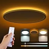 Aisutha LED Deckenleuchte Dimmba,24W Deckenlampe mit Fernbedienung,1800K Nachtlicht Warm,3000K~6500K Rund Flach Deckenleuchten für Schlafzimmer Küche Wohnzimmer Esszimmer Balkon