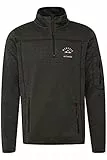 FQ1924 FQBirk Herren Fleecepullover Sweatpullover Troyer mit Stehkragen, Größe:L, Farbe:Charcoal Mix (200278)