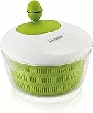 Leifheit Salatschleuder Colour Edition classic green für Rechts und Linkshänder, Salatschüssel zum Servieren, Küchenhelfer in trendiger Farbe