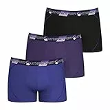 Athena Herren Endurance 24h Ln39 Boxershorts, Indigo/Violett/Schwarz, XXXL (3er Pack)