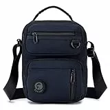BAGZY Umhängetasche Schultertasche Messenger Bag, Klein Herrentasche Zum Umhängen Wasserdichte Handy Schultertasche, Crossbody Handytasche Männerhandtasche für Arbeit Reise Alltagsleben Blau