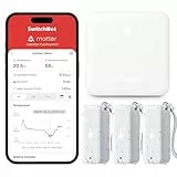 SwitchBot WLAN Hygrometer Thermometer Innen Außen 3 Pack with Hub Mini, IP65 Wasserdichter Temperatur- und Feuchtigkeitssensor mit App Benachrichtigung und kostenlose Datenspeicherung