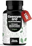 Coenzym Q10 Kapseln hochdosiert - 130 Kapseln - 200mg pro Kapsel, vegan, aus Fermentation- Coq10 - produziert in Deutschland - Verpackung kann variieren