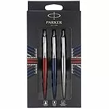 Parker Jotter London Trio Discovery Pack: Kugelschreiber (Royal Blue) | Gelstifte (Red Kensington) & Druckbleistift (Edelstahl)