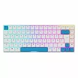 Sharkoon Skiller SGK50 S3 PBT Weiß, RGB Gaming Keyboard, Gateron G PRO 3.0 Yellow, 75% Layout